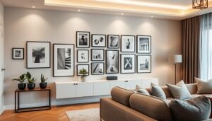 decorating a long wall in living room