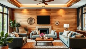 décoration murale en bois