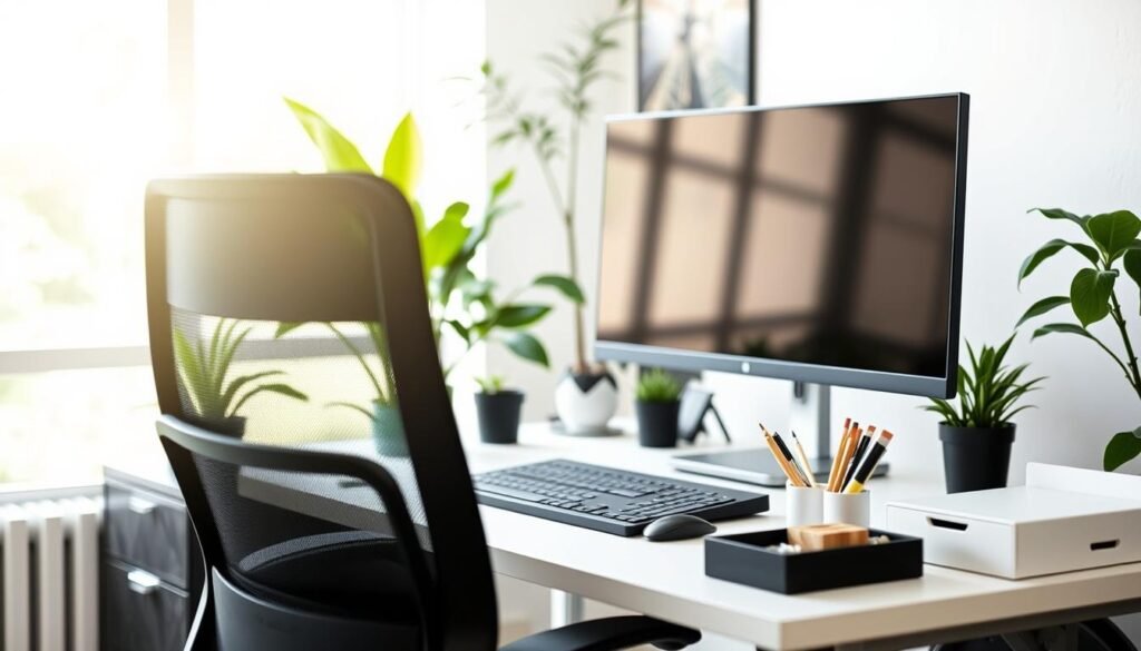 Bildschirmposition am Arbeitsplatz