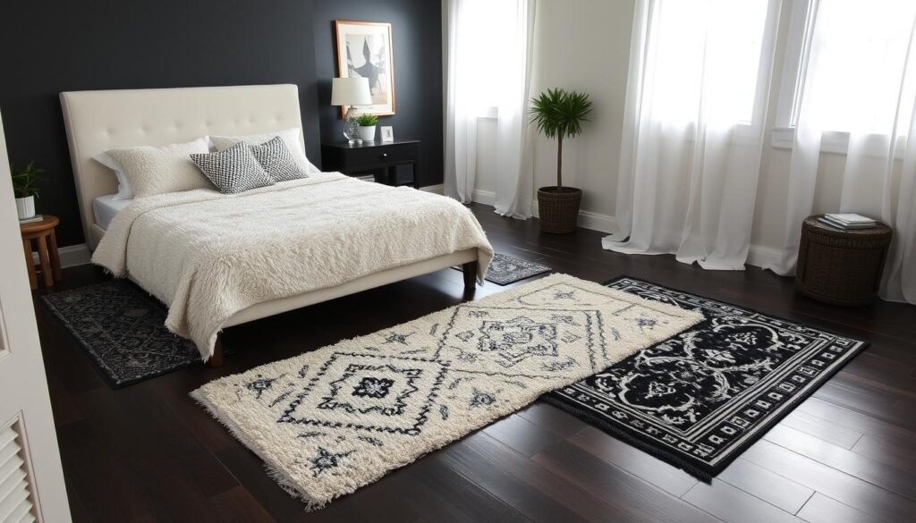 Black bedroom rugs