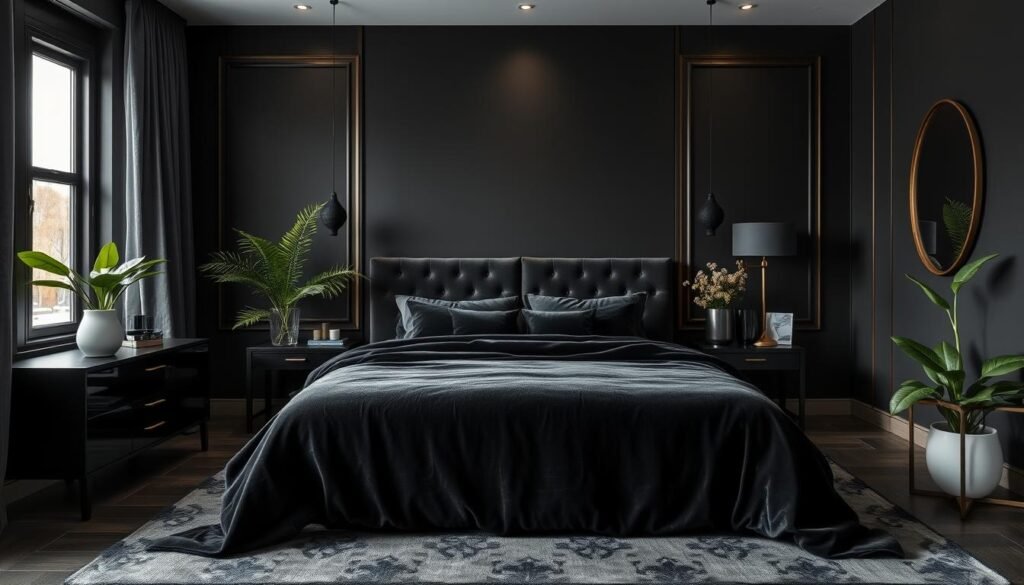 Black color bedroom ideas