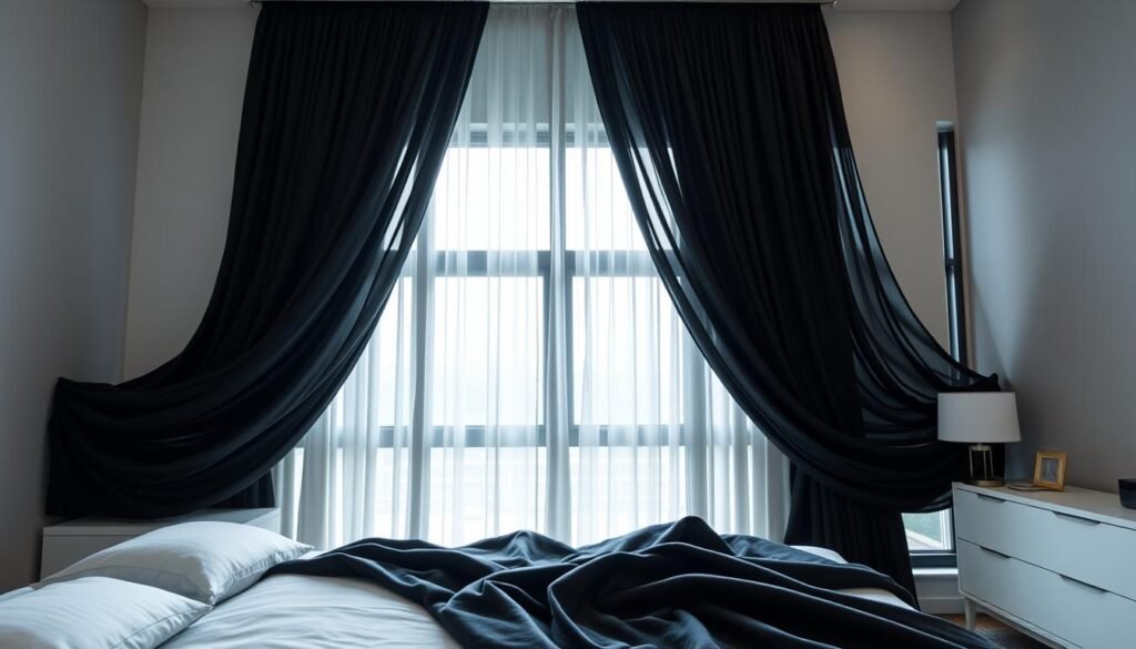 Black window treatments