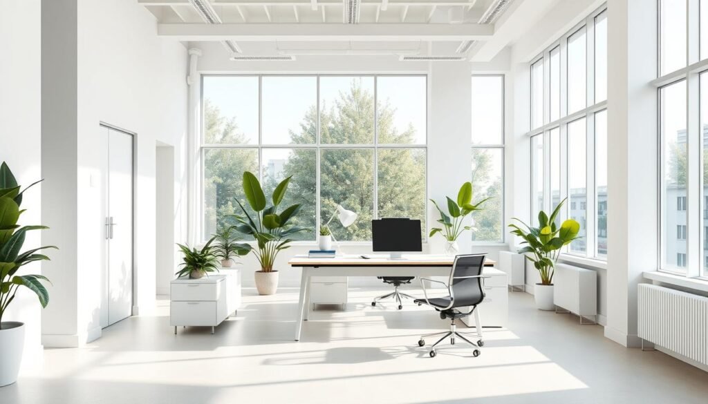 Bürobeleuchtung mit natürlichem Licht
