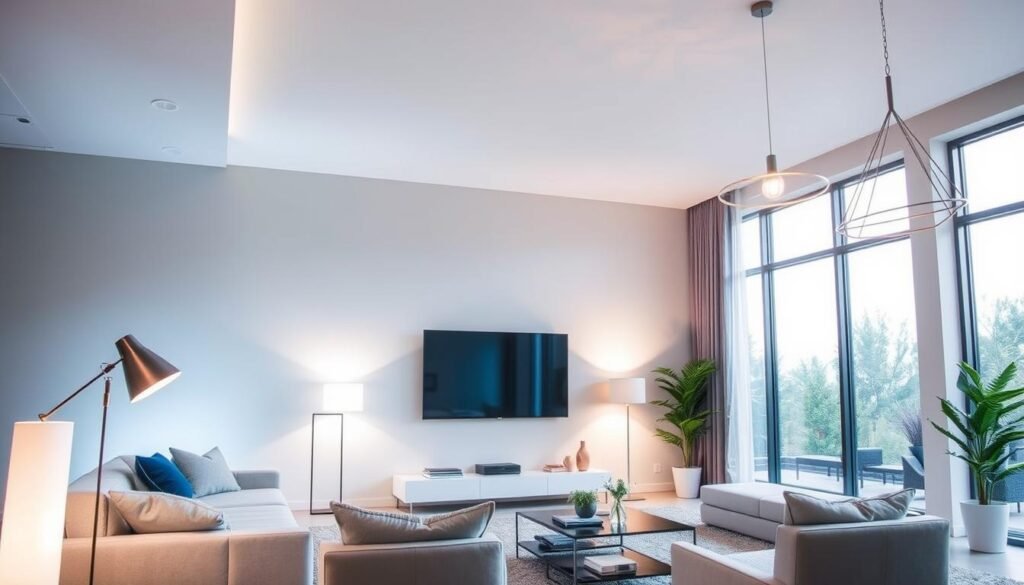 Éclairage salon moderne