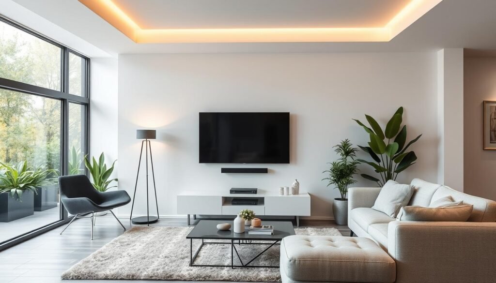 Modern Living Room Layout with TV Modern Living Room Layout with TV