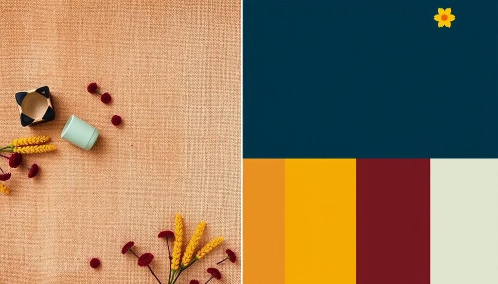 Palette de couleurs bohème chic
