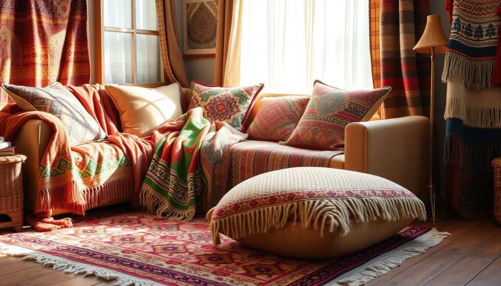 Textiles bohème décoratifs