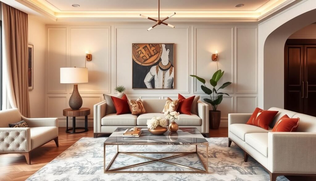 décoration salon chic